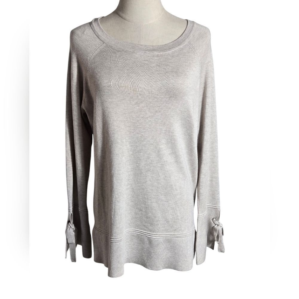 Isela Gray Lounging Sweatshiry Tie Rhinesrone Cuffs
